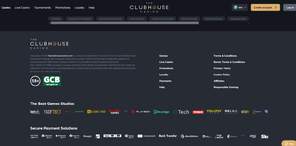 The Clubhouse casino app download screen on smartphone The Clubhouse casino app download screen on smartphone